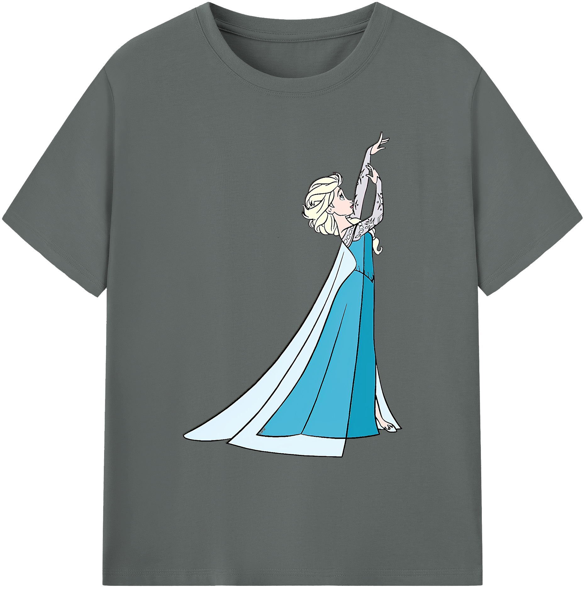 （画像用） アナと雪の女王 アンナ エルサ Frozen Anna Elsa 綿100％ メンズ半袖Tシャツ｜肌触りやわらか＆通気性